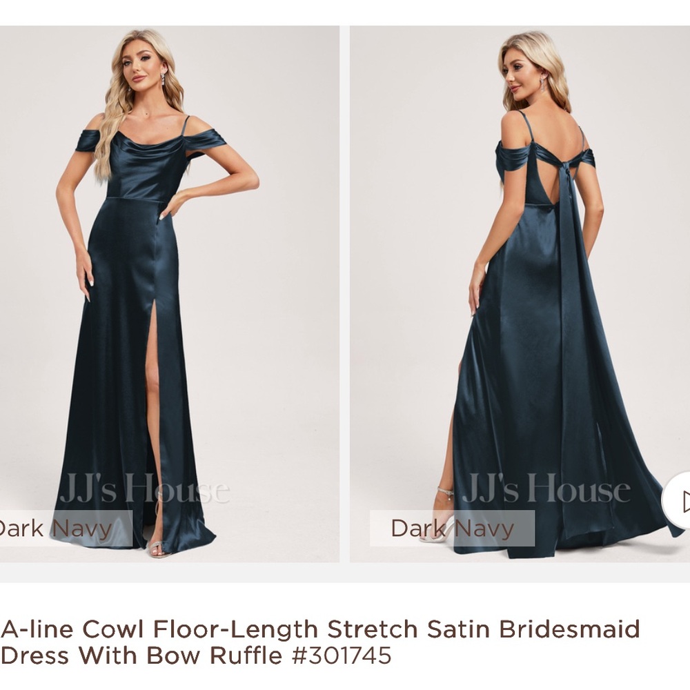 JJs House dark navy Maxi Gown
